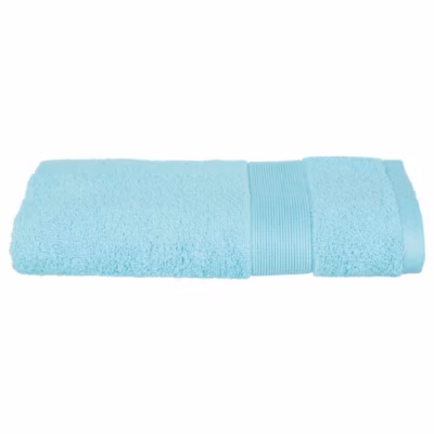 Serviette de toilette Essentiel – coton 450 gr/m² – bleu aqua 50×90 cm – Atmosphera