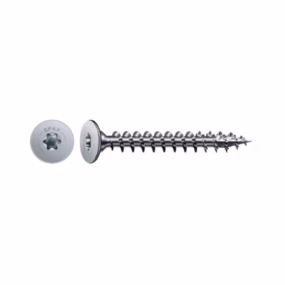 300 Vis Bois Arrière Meuble Tête Fraisée Large Torx TSTAR + pointe 4CUT F/Total 4 x 20 mm – Zingué blanc – D-Work