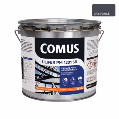 ULIFER PM 1201 SR – GRIS FONCE 15 KG Primaire pour métaux ferreux – COMUS