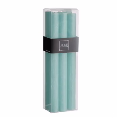 Boite de 6 bougies 13H en Paraffine Azur 7×4.5×24 cm