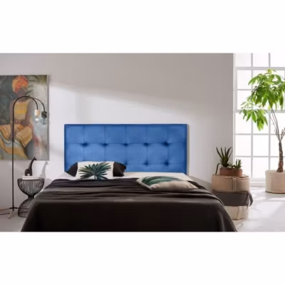 Tête de lit – ECCOX – Aster – Similicuir bleu – 100 cm – Épaisseur 8 cm – Garantie 2 ans