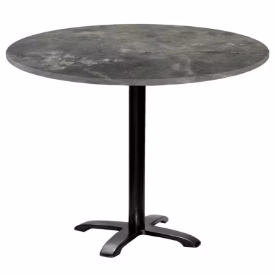 Table ronde 110cm – modèle Bazila pierre métallisée – Restootab