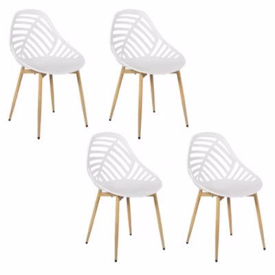 Lot De 4 Chaises – Home Deco Factory – Lucena – Ajourées – Grises