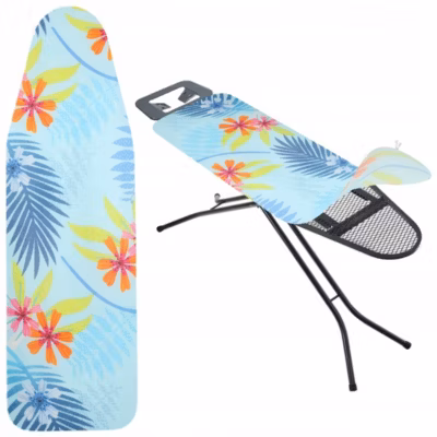 KADAX Housse de Table à Repasser Extensible 127x46cm Fleurs Bleues
