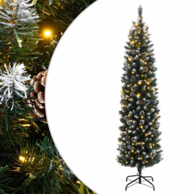 Sapin de Noël artificiel mince 300 LED 180 cm vidaXL