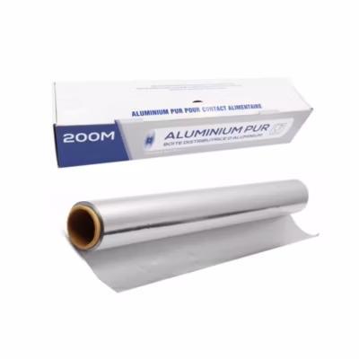 6 Rouleaux d&rsquo;Aluminium Alimentaire 33cm x 200M avec Boîte Distributrice – D-Work