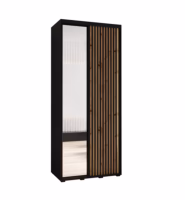 Armoire Lanko 2 a portes coulissantes H. 235,2 x L. 100 x P. 60 2 portes