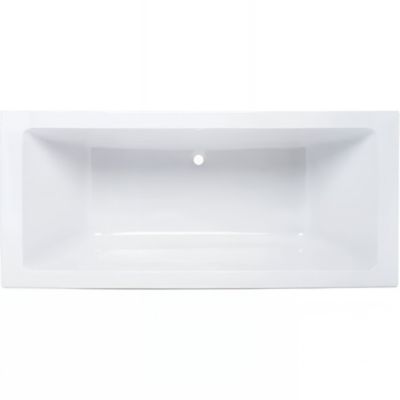 Baignoire droite acrylique haute densité SANINDUSA Plan blanche 180×80 vidage central livrée avec pieds réglables