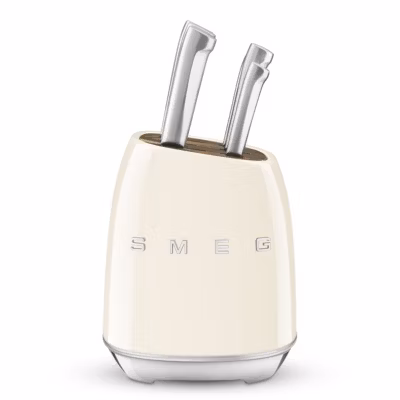 Bloc de 6 couteaux crème Smeg KBSF02CR