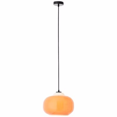 BLOP Suspension orange, verre/métal, E27 60W ampoule non incluse