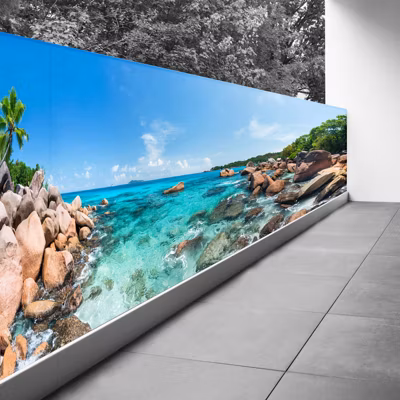 Brise vue Trompe l&rsquo;oeil – 130×455 cm – Vue mer 3617689693125