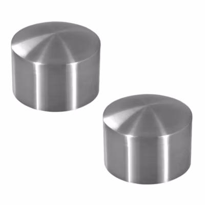 2 x Embout arrondi pour main courante bois diam. 42,4 – Inox 304