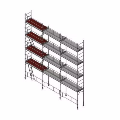 Lot échafaudage façadier diam 42 mm – 105 m2 – acier galvanisé