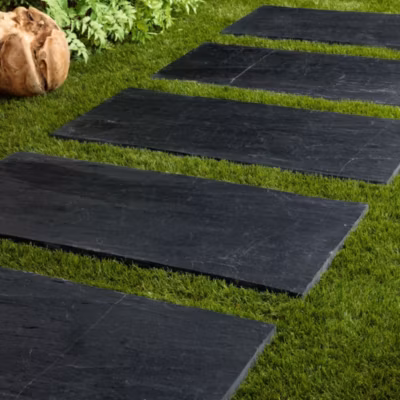 Pas japonais Rectangle Ardoise Noire 100x50x2-3 cm (lot de 5) – RO&rsquo;MA NATURE