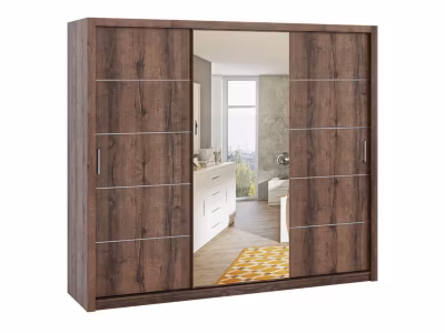 Armoire Catromi 111, Nombre d&rsquo;étagères: 9, 215x250x62cm