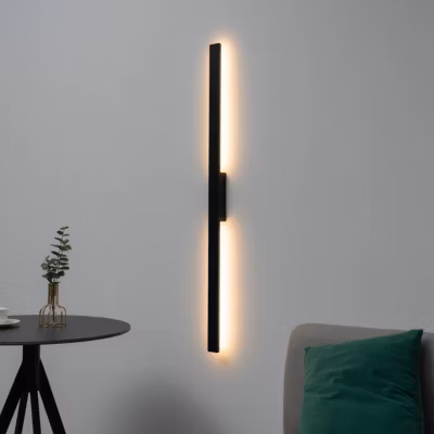 Applique ultra design minimaliste noire LED extérieur – Sambai