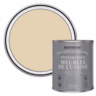 Peinture Beige pour Meubles de Cuisine, Brillant – RUST-OLEUM – Sandhaven 750ml