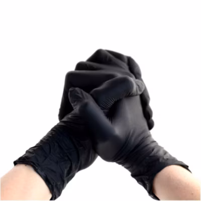 100 Gants Nitrile Noirs Non Poudrés Taille S (6/7) Résistants et Confortables Usage Alimentaire ou Professionnel – D-Work