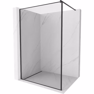 Mexen Kioto paroi de douche Walk-in 60 x 200 cm, cadre noir 8 mm, noir – 800-060-101-70-70