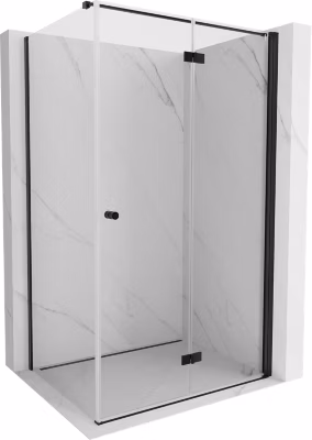 Mexen Mist-F cabine de douche pliante droite 120 x 90 cm, transparent, noir – 8A6T-120-090-70-00-P