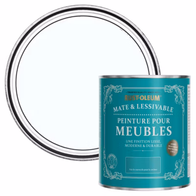 Peinture Bleue pour Meubles Mate et Lessivable – RUST-OLEUM – Glacier 750ml