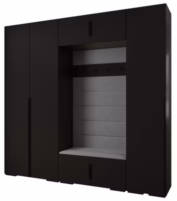 Garde-robe Inova 1 porte battante 236,7/250/47 3 Portes (noir)
