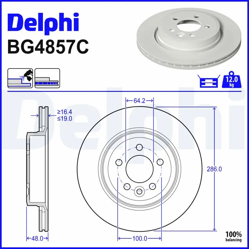 Disque de frein DELPHI BG4857C