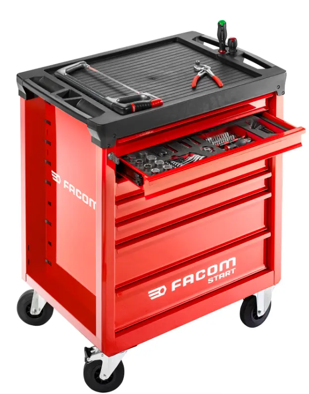 Servante d'atelier M3 + 3 modules mousse 261 outils FACOM