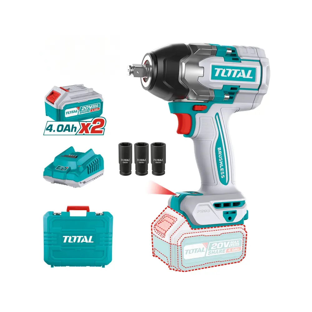 Boulonneuse à chocs 1/2'' Brushless 20V 850 Nm – TIWLI2085