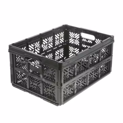 Caisse pliante 32 litres noire ida – Noir