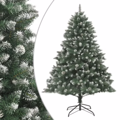 Sapin de Noël artificiel avec support 240 cm PVC vidaXL