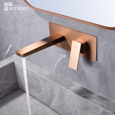 Mitigeur de Lavabo Encastré Anti-Calcaire Or Rose Cuivré IMEX PISA GLP048/ORC