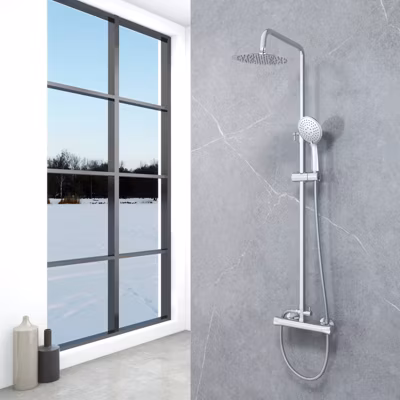 AICA Colonne de douche thermostatique, avec mitigeur thermostatique