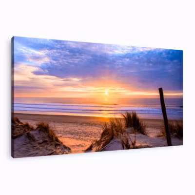 Tableau sur toile plage de saint trojan 30×45 cm Fabriqué en France