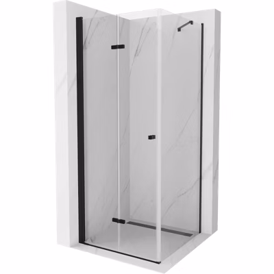 Mexen Lima cabine de douche pliante 70 x 70 cm, transparent, noir – 856-070-070-70-00