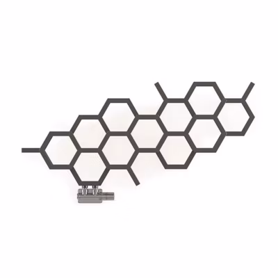 Sèche-serviette eau chaude gris de 422mm de haut 711mm de large – 190 Watt – HEX422/711YLSSK