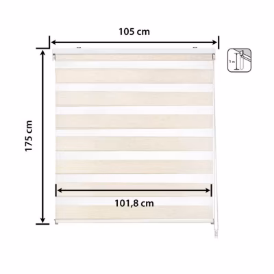 Store enrouleur jour et nuit – Easydeco – Lin – 105 x 175 cm