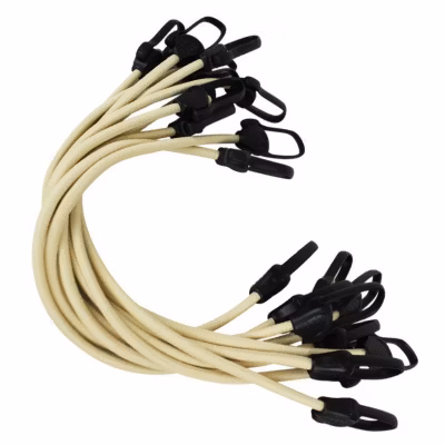 Lot de 10 tendeurs sandows sécurisés et normés – Beige – Linxor