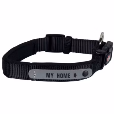 Collier 45-50 cm avec néoprène et bande adresse pour chien