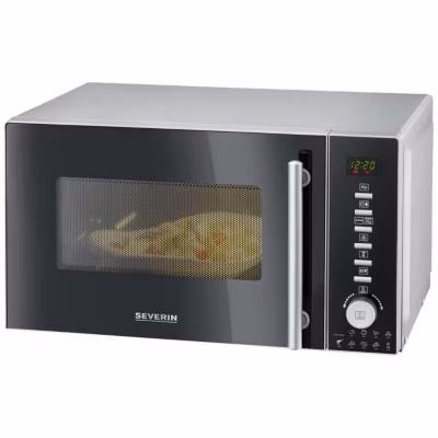 Severin MW 7773 Micro-ondes noir,argent 800 W fonction chaleur tournante, fonction grill