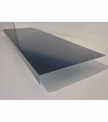 Bande de rive Gris Anthracite, RAL 7016 Sat, épaisseur 1 mm, 1 pli retour 3 cm , Largeur  28 cm , Longueur 140 cm