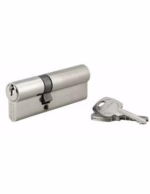 Cylindre de serrure double entrée, 35x55mm, anti-arrachement, nickel, 3 clés – THIRARD