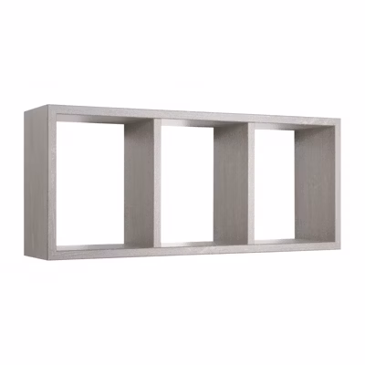 Étagère murale, bibliothèque flottante, étagère murale, chêne gris neuf, 70x30x15,5 cm – Tristano