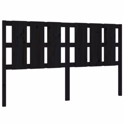 vidaXL Tête de lit Noir 165,5x4x100 cm Bois massif de pin 818004