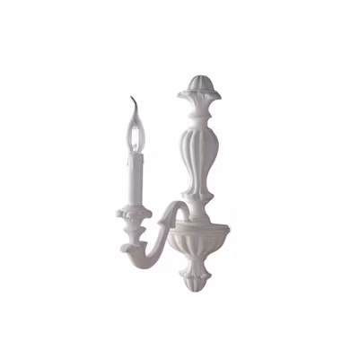 Leonardo Applique murale en bois blanc Shabby 1 lumière .14 P.24 BL180-AP1-BCO
