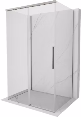 Mexen Rox-3S cabine de douche 3 parois coulissante 155 x 90 cm, transparent, nickel brossé – 8C2-155-090-97-00-3S