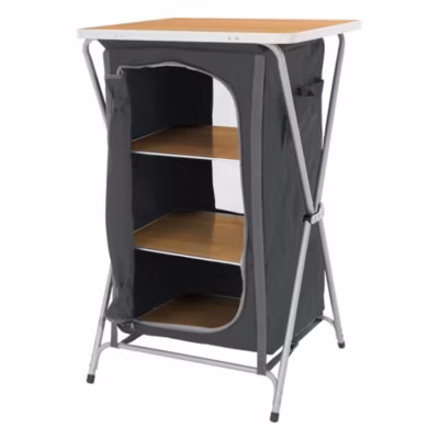 Armoire de camping pliable polyvalente chariot de service et voyage avec table
