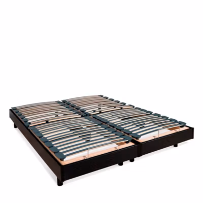 Jeu de 2 sommiers électriques Flex 2x70x190 cm Lattes