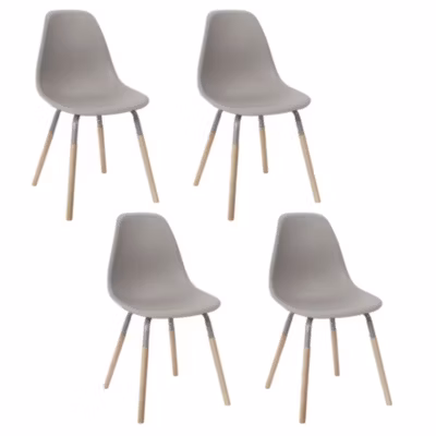 Lot De 4 Chaises – Home Deco Factory – Phénix – Scandinaves – Taupe
