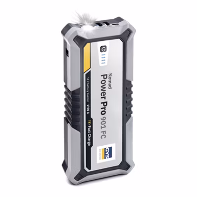 Booster lithium NOMAD POWER PRO 901 FC – 92,5 Wh, 900 A, compact et rechargeable rapidement.